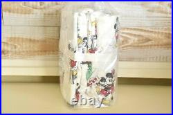NEW Pottery Barn Kids Mickey Mouse Holiday FULL Cotton FLANNEL Sheet Set NWT