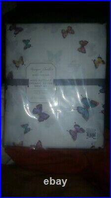 NEW Pottery Barn Kids Monique Lhuillier Butterfly organic sateen FULL Sheet Set