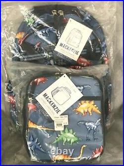 NEW Pottery Barn Kids SMALL Blue Dinosaur Backpack + Lunch BAG LAST ONE