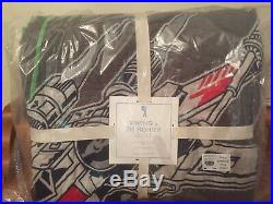 NEW Pottery Barn Kids Star Wars X-Wing Tie Fighter Twin Quilt Euro & Stand. Sham