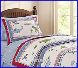 NEW Pottery Barn Kids Super Saurus Dinosaur Cotton Bedspread Quilt FULL/Queen