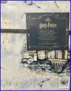 NEW Pottery Barn Teen Harry Potter Christmas at Hogwarts Percale FULL Sheet Set