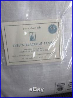 NIP Pottery Barn Kids 2 Evelyn Linen Blend Blackout Panel 44x96 White Drapes