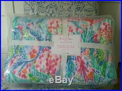 NWT Lilly Pulitzer Pottery Barn Kids PBK Mermaid Cove Quilt Full / Queen F/Q
