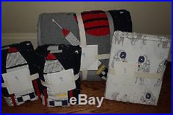 NWT Pottery Barn Kids Colton full quilt, 2 shams & sheet set astronaut space