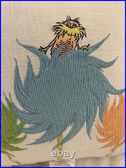 NWT Pottery Barn Kids DR SEUSS LORAX QUEEN Sheets & PILLOW CAT IN HAT Grinch