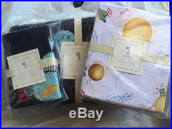 NWT Pottery Barn Kids Eric Outer Space twin quilt, sham & Nathan sheet set
