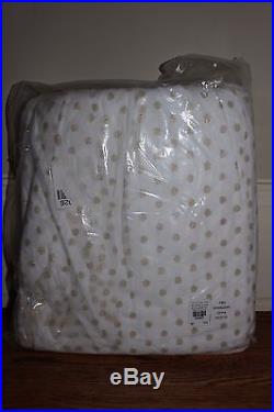 NWT Pottery Barn Kids Gold Dot Tulle twin bed skirt polka