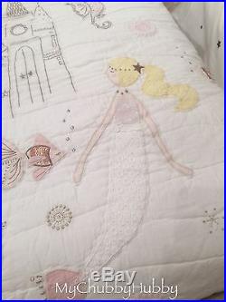POTTERY BARN KIDS Isabelle Castle Twin Mermaid Sheets Princess NWT