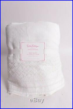 NWT Pottery Barn Kids Lilly Pulitzer Bed Skirt in Eyelet Trim, white, full