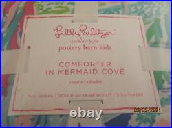 NWT Pottery Barn Kids Lilly Pulitzer Mermaid Cove Full/Queen Comforter Quilt
