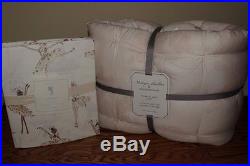 NWT Pottery Barn Kids Monique Lhuillier Ethereal Lace twin quilt & sheet blush