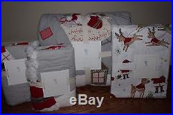 NWT Pottery Barn Kids North Pole FQ quilt, 2 sham &full COTTON sheet Christmas