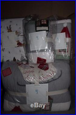 NWT Pottery Barn Kids North Pole FQ quilt, 2 shams & QUEEN sheet set Christmas