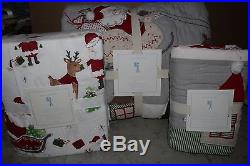 NWT Pottery Barn Kids North Pole twin quilt, euro sham & fln sheet set Christmas
