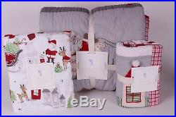 NWT Pottery Barn Kids North Pole twin quilt, sham & cotton sheet set Christmas