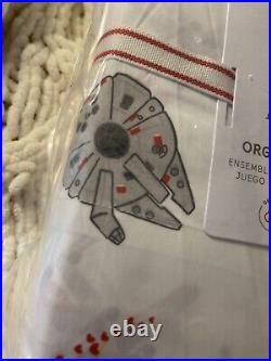 NWT Pottery Barn Kids STAR WARS VALENTINE'S QUEEN SHEETS R2D2 & CP3O Heart