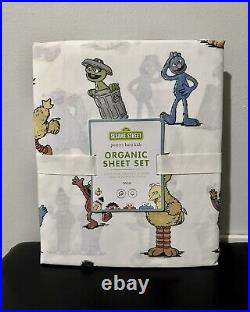 NWT Pottery Barn Kids Sesame Street Organic Sheet 3 pc Set Twin Size
