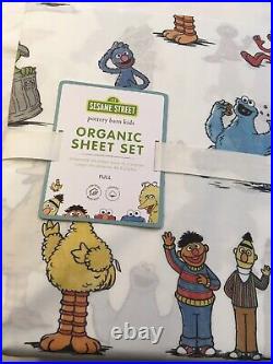 NWT! Pottery Barn Kids Sesame Street Organic Sheet Set/Full/Multicolor/$129