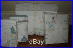 NWT Pottery Barn Kids Starla Ice Castle full quilt, 2 shams & sheet set princess