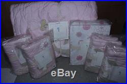 NWT Pottery Barn Kids Unicorn Full quilt, 2 std, 2 euro shams & sheet pink paige