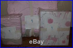 NWT Pottery Barn Kids Unicorn Twin quilt, Paige sheet & sham pink gold