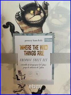 NWT Pottery Barn Kids WHERE THE WILD THINGS ARE TWIN Sheets HALLOWEEN MAX
