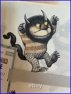 NWT Pottery Barn Kids WHERE THE WILD THINGS ARE TWIN Sheets HALLOWEEN MAX