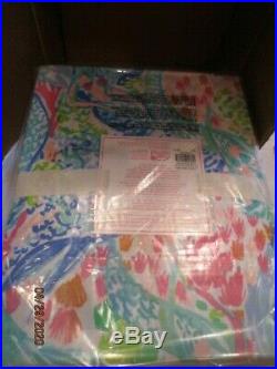 New Lilly Pulitzer Pottery Barn Kids Pillowcases Queen Sheet Set Mermaid's Cove