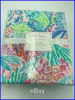 New Lilly Pulitzer Pottery Barn Kids Pillowcases Queen Sheets Set Mermaid's Cove