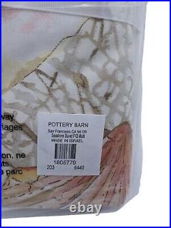 New Pottery Barn Atlantic Seashells Coral Seahorse Full/queen Duvet Cover Rare