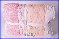 New Pottery Barn Kids Bailey Ruffle twin quilt coral pink