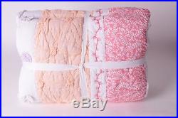 New Pottery Barn Kids Bailey Ruffle twin quilt coral pink
