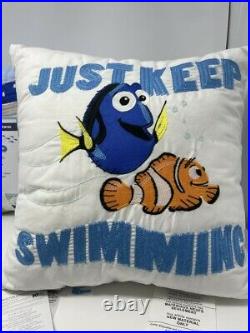 New Pottery Barn Kids Disney Finding Nemo Twin Quilt and Pillow