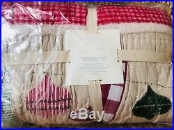 New Pottery Barn Kids Full Queen Quilt Santa And Friends Christmas HTF Holiday
