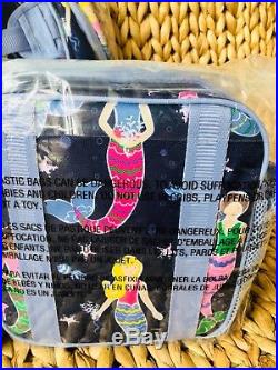 New Pottery Barn Kids Navy Mermaid Large Backpack Lunchbox Water Bottle Thermos