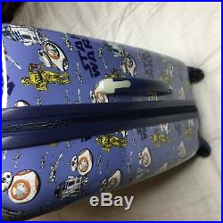 New Pottery Barn Kids STAR WARS HARDSIDED ROLLING SPINNER LUGGAGE DROID LARGE