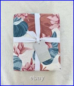 New Pottery barn Teen Roxy Sun Soaked Sheet set Full Floral Beach Blush Blue