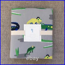 New Pottery barn kids alligator twin duvet cover and sham 2pc