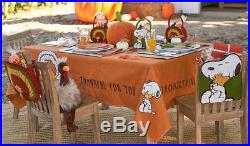 New with Tags Peanuts Snoopy Pottery Barn Kids Thanksgiving Tablecloth