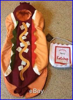 Nwt Pottery Barn Kids Hot Dog Halloween Costume 4/5/6 4-6 Uses Ketchup Treat Bag