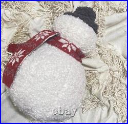 POTTERY BARN Cozy Archie Snowman Shaped Pillow Brand New Sold Out Christmas 14