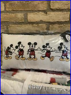 POTTERY BARN Disney Mickey Mouse TWIN Quilt Sham Sheet Set Pillow Christmas Teen