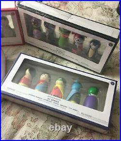 POTTERY BARN KIDS DC & Marvel Wood 20 Figurines 4-SETS SEALED Rare Collectiors