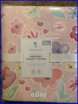 POTTERY BARN KIDS Delilah Floral Duvet Cover Full Queen 2 Shams Bedding Set Pink