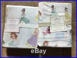 POTTERY BARN KIDS Disney Enchanted Princess F/Q Duvet Cover & FULL Sheets NEW