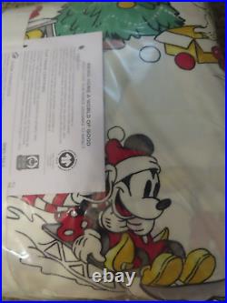 POTTERY BARN KIDS Disney Mickey Mouse Organic Holiday Sheet SetQUEEN