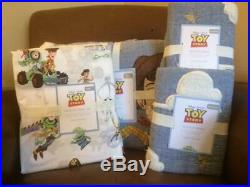 POTTERY BARN KIDS Disney Pixar TOY STORY FQ Quilt Shams QUEEN Sheets 7pc Set NEW