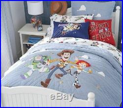 POTTERY BARN KIDS Disney Pixar TOY STORY Twin Quilt Sham & Sheets 5 pc Set NEW