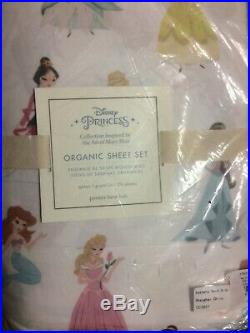 POTTERY BARN KIDS Disney Princess QUEEN 4 pc Sheets Set NEW